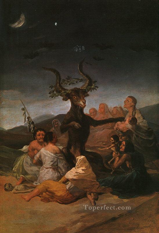 Sábado de Brujas Romántico moderno Francisco Goya Pintura al óleo